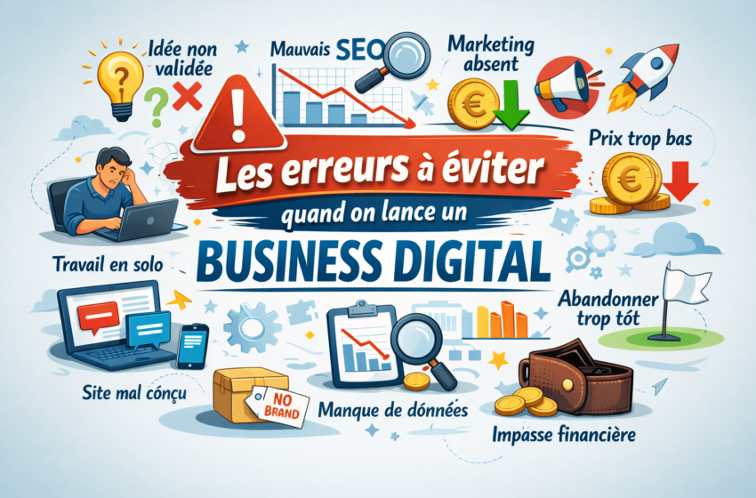  Les erreurs à éviter quand on lance un business digital